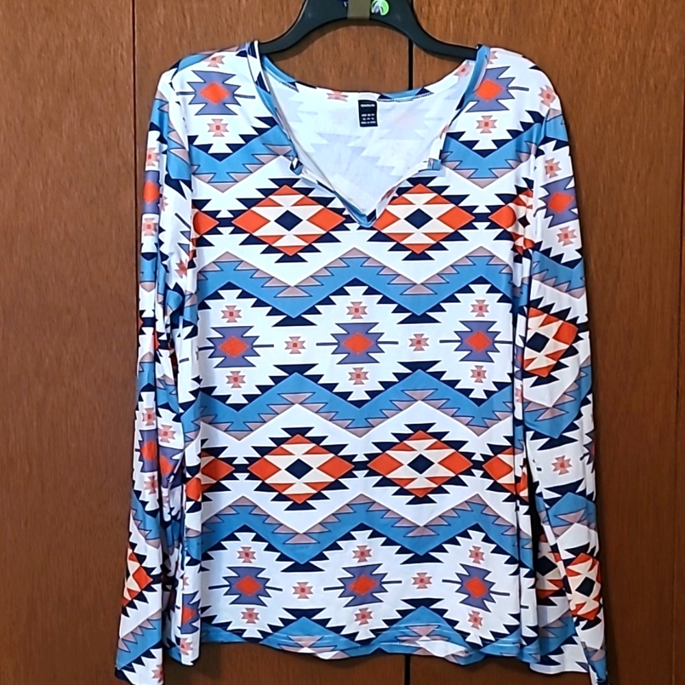 NWOT Ranlege aztec long sleeve tee XL